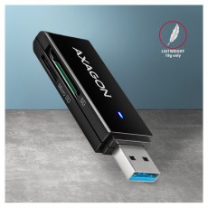 Axagon CRE-S2N Superspeed USB 3.2 Gen 1 Type-A, slim SD/microSD k&aacute;rtyaolvas&oacute; Mem&oacute;ria k&aacute;rtya / Pendrive - K&aacute;rtya olvas&oacute; - 392425