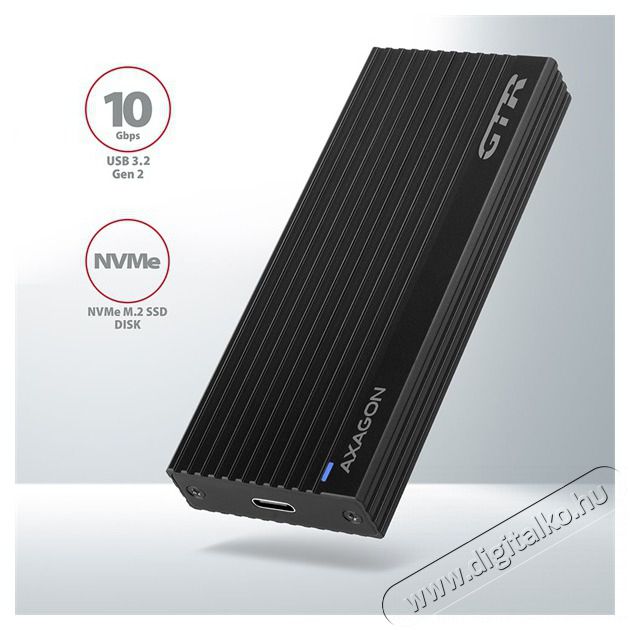 Axagon EEM2-GTR SuperSpeed+ USB-C - NVMe M.2 fekete h&aacute;z Iroda &eacute;s sz&aacute;m&iacute;t&aacute;stechnika - Adatt&aacute;rol&oacute; / merevlemez - Kieg&eacute;sz&iacute;tő - 391381