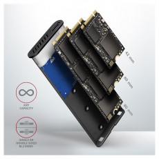 Axagon EEM2-SG2 USB-C 3.2 Gen2 - M.2 NVMe SSD h&aacute;z Iroda &eacute;s sz&aacute;m&iacute;t&aacute;stechnika - Adatt&aacute;rol&oacute; / merevlemez - Kieg&eacute;sz&iacute;tő - 391380