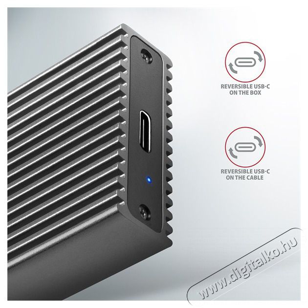 Axagon EEM2-XR M.2 NVMe k&uuml;lső SSD h&aacute;z sz&uuml;rke Iroda &eacute;s sz&aacute;m&iacute;t&aacute;stechnika - Notebook kieg&eacute;sz&iacute;tő - SSD be&eacute;p&iacute;tő keret - 391378