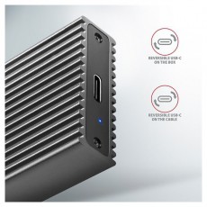 Axagon EEM2-XR M.2 NVMe k&uuml;lső SSD h&aacute;z sz&uuml;rke Iroda &eacute;s sz&aacute;m&iacute;t&aacute;stechnika - Notebook kieg&eacute;sz&iacute;tő - SSD be&eacute;p&iacute;tő keret - 391378