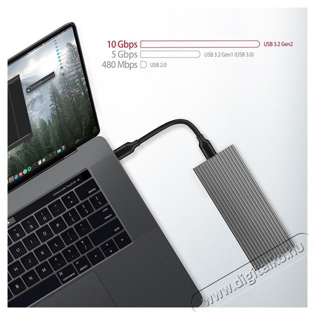 Axagon EEM2-XR M.2 NVMe k&uuml;lső SSD h&aacute;z sz&uuml;rke Iroda &eacute;s sz&aacute;m&iacute;t&aacute;stechnika - Notebook kieg&eacute;sz&iacute;tő - SSD be&eacute;p&iacute;tő keret - 391378