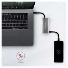 Axagon HMC-4G2 4 portos USB3.2. Gen 2 ez&uuml;stfekete HUB Iroda &eacute;s sz&aacute;m&iacute;t&aacute;stechnika - Notebook kieg&eacute;sz&iacute;tő - USB hub / eloszt&oacute; - 391754