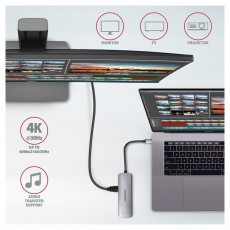 Axagon HMC-5 SuperSpeed USB-C COMBO 5in1 Hub Iroda &eacute;s sz&aacute;m&iacute;t&aacute;stechnika - Notebook kieg&eacute;sz&iacute;tő - USB hub / eloszt&oacute; - 391752