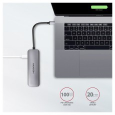 Axagon HMC-5 SuperSpeed USB-C COMBO 5in1 Hub Iroda &eacute;s sz&aacute;m&iacute;t&aacute;stechnika - Notebook kieg&eacute;sz&iacute;tő - USB hub / eloszt&oacute; - 391752