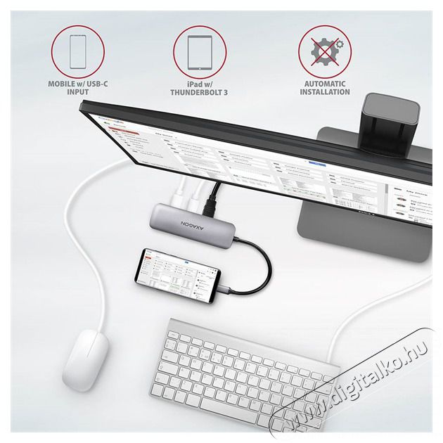 Axagon HMC-5 SuperSpeed USB-C COMBO 5in1 Hub Iroda &eacute;s sz&aacute;m&iacute;t&aacute;stechnika - Notebook kieg&eacute;sz&iacute;tő - USB hub / eloszt&oacute; - 391752