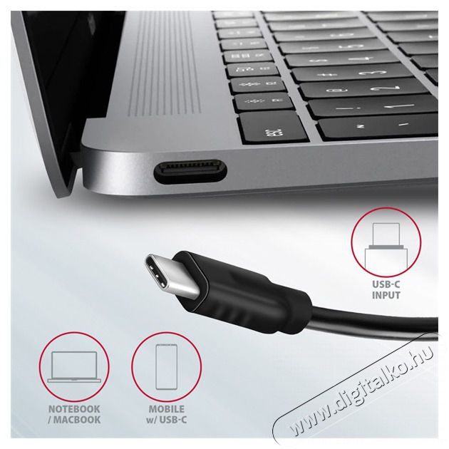 Axagon HMC-5G2 5 portos USB3.2. Gen 2 ez&uuml;stfekete HUB Iroda &eacute;s sz&aacute;m&iacute;t&aacute;stechnika - Notebook kieg&eacute;sz&iacute;tő - USB hub / eloszt&oacute; - 392364