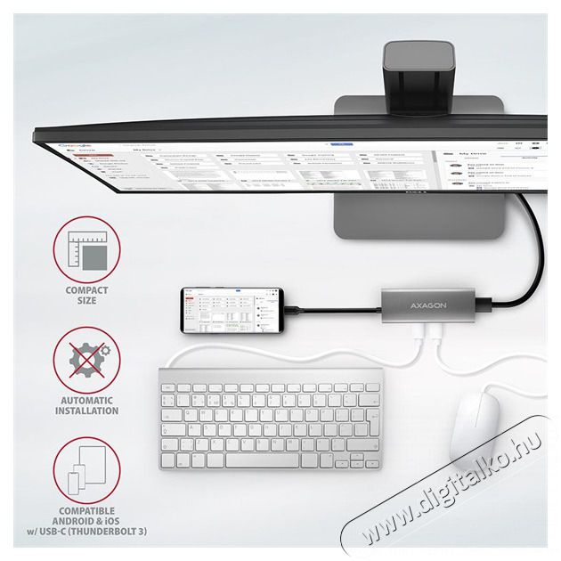 Axagon HMC-5G2 5 portos USB3.2. Gen 2 ez&uuml;stfekete HUB Iroda &eacute;s sz&aacute;m&iacute;t&aacute;stechnika - Notebook kieg&eacute;sz&iacute;tő - USB hub / eloszt&oacute; - 392364