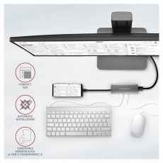 Axagon HMC-5G2 5 portos USB3.2. Gen 2 ez&uuml;stfekete HUB Iroda &eacute;s sz&aacute;m&iacute;t&aacute;stechnika - Notebook kieg&eacute;sz&iacute;tő - USB hub / eloszt&oacute; - 392364