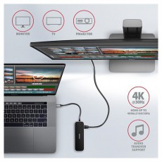 Axagon HMC-6GL SUPERSPEED USB-C COMBO 6IN1 HUB Iroda &eacute;s sz&aacute;m&iacute;t&aacute;stechnika - Notebook kieg&eacute;sz&iacute;tő - USB hub / eloszt&oacute; - 392361
