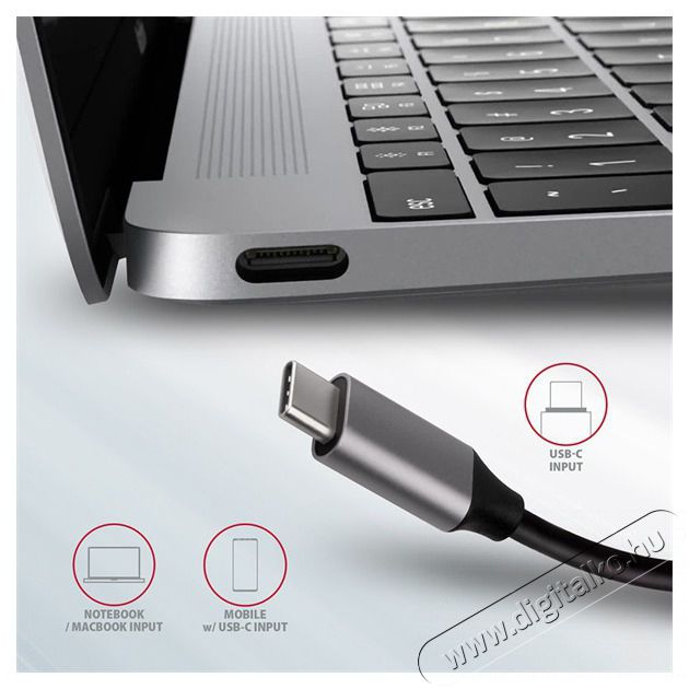 Axagon HMC-6M2 Superspeed USB-C Combo 6IN1 Hub - Ez&uuml;stfekete Iroda &eacute;s sz&aacute;m&iacute;t&aacute;stechnika - Notebook kieg&eacute;sz&iacute;tő - USB hub / eloszt&oacute; - 391757