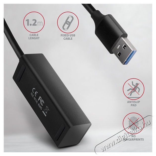 Axagon HUE-M1AL 4 portos USB3.2 Gen 1 mini HUB Iroda &eacute;s sz&aacute;m&iacute;t&aacute;stechnika - Notebook kieg&eacute;sz&iacute;tő - USB hub / eloszt&oacute; - 391677