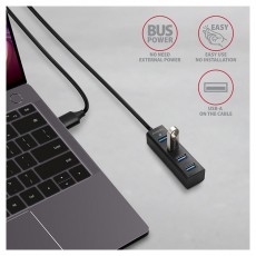 Axagon HUE-M1AL 4 portos USB3.2 Gen 1 mini HUB Iroda &eacute;s sz&aacute;m&iacute;t&aacute;stechnika - Notebook kieg&eacute;sz&iacute;tő - USB hub / eloszt&oacute; - 391677