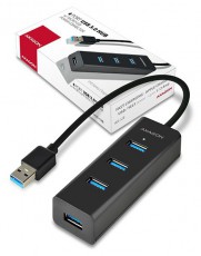 Axagon HUE-S2B 4 portos USB3.0 gyorst&ouml;ltő Hub Iroda &eacute;s sz&aacute;m&iacute;t&aacute;stechnika - Notebook kieg&eacute;sz&iacute;tő - USB hub / eloszt&oacute; - 391671