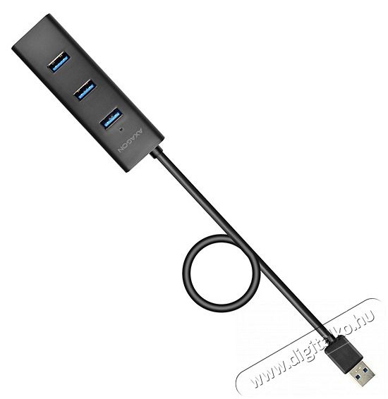 Axagon HUE-S2BL 4 portos USB3.0 gyorst&ouml;ltő hossz&uacute; k&aacute;beles HUB Iroda &eacute;s sz&aacute;m&iacute;t&aacute;stechnika - Notebook kieg&eacute;sz&iacute;tő - USB hub / eloszt&oacute; - 391672