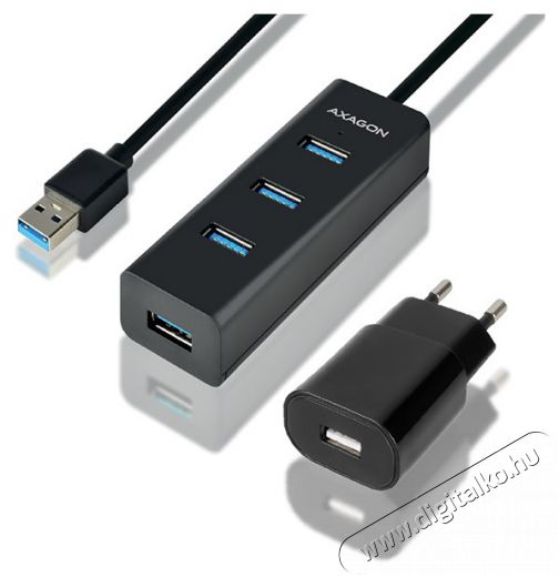 Axagon HUE-S2BP 4 portos USB3.0 gyorst&ouml;ltő hossz&uacute; k&aacute;beles Hub t&aacute;pegys&eacute;ggel Iroda &eacute;s sz&aacute;m&iacute;t&aacute;stechnika - Notebook kieg&eacute;sz&iacute;tő - USB hub / eloszt&oacute; - 391674