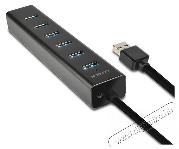 Axagon HUE-SA7BP 7 portos USB3.0 gyorst&ouml;ltő fekete Hub Iroda &eacute;s sz&aacute;m&iacute;t&aacute;stechnika - Notebook kieg&eacute;sz&iacute;tő - USB hub / eloszt&oacute; - 391675