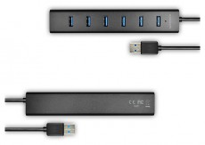 Axagon HUE-SA7BP 7 portos USB3.0 gyorst&ouml;ltő fekete Hub Iroda &eacute;s sz&aacute;m&iacute;t&aacute;stechnika - Notebook kieg&eacute;sz&iacute;tő - USB hub / eloszt&oacute; - 391675