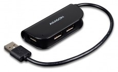 Axagon HUE-X4B 4 portos USB2.0 Hub - fekete Iroda és számítástechnika - Notebook kiegészítő - USB hub / elosztó - 391749