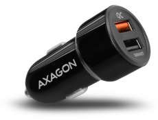 Axagon PWC-QC5 QC3.0 + 2.4A autós töltő - fekete - Autóhifi / Autó felszerelés - Autós töltő / szivargyújtó adapter - 391518
