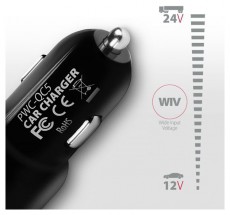 Axagon PWC-QC5 QC3.0 + 2.4A aut&oacute;s t&ouml;ltő - fekete  Aut&oacute;hifi / Aut&oacute; felszerel&eacute;s - Aut&oacute;s t&ouml;ltő / szivargy&uacute;jt&oacute; adapter - 391518