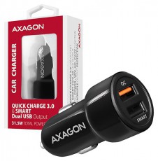 Axagon PWC-QC5 QC3.0 + 2.4A aut&oacute;s t&ouml;ltő - fekete  Aut&oacute;hifi / Aut&oacute; felszerel&eacute;s - Aut&oacute;s t&ouml;ltő / szivargy&uacute;jt&oacute; adapter - 391518