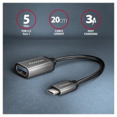Axagon RUCM-AFAC USB-C - USB A adapter Tv kieg&eacute;sz&iacute;tők - K&aacute;bel / csatlakoz&oacute; - Csatlakoz&oacute; / eloszt&oacute; / &aacute;talak&iacute;t&oacute; - 392501