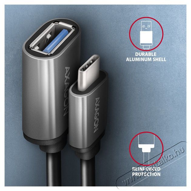 Axagon RUCM-AFAC USB-C - USB A adapter Tv kieg&eacute;sz&iacute;tők - K&aacute;bel / csatlakoz&oacute; - Csatlakoz&oacute; / eloszt&oacute; / &aacute;talak&iacute;t&oacute; - 392501