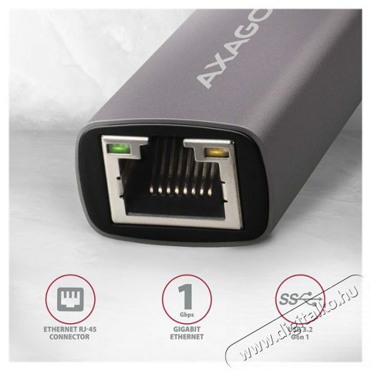 Axagon ADE-TR Type-A USB 3.2 - Gigabit Ethernet Adapter Iroda &eacute;s sz&aacute;m&iacute;t&aacute;stechnika - H&aacute;l&oacute;zat - H&aacute;l&oacute;zati kieg&eacute;sz&iacute;tő - 395308