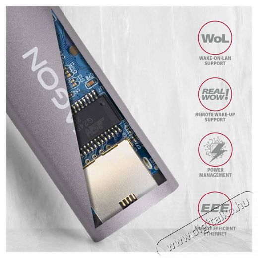 Axagon ADE-TR Type-A USB 3.2 - Gigabit Ethernet Adapter Iroda &eacute;s sz&aacute;m&iacute;t&aacute;stechnika - H&aacute;l&oacute;zat - H&aacute;l&oacute;zati kieg&eacute;sz&iacute;tő - 395308