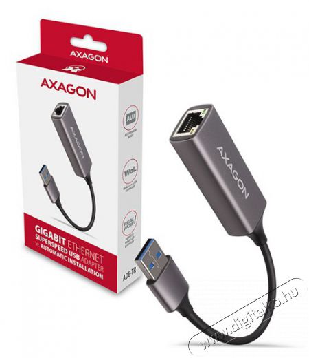 Axagon ADE-TR Type-A USB 3.2 - Gigabit Ethernet Adapter Iroda &eacute;s sz&aacute;m&iacute;t&aacute;stechnika - H&aacute;l&oacute;zat - H&aacute;l&oacute;zati kieg&eacute;sz&iacute;tő - 395308