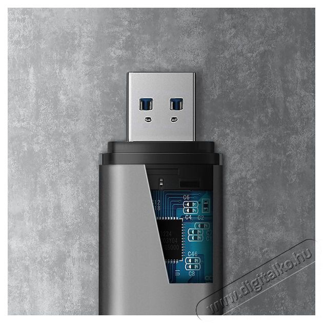 Axagon CRE-SAC USB 3.2 Type-A &eacute;s Type-C SD/microSD k&aacute;rtyaolvas&oacute; Mem&oacute;ria k&aacute;rtya / Pendrive - K&aacute;rtya olvas&oacute; - 395348