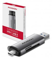 Axagon CRE-SAC USB 3.2 Type-A &eacute;s Type-C SD/microSD k&aacute;rtyaolvas&oacute; Mem&oacute;ria k&aacute;rtya / Pendrive - K&aacute;rtya olvas&oacute; - 395348