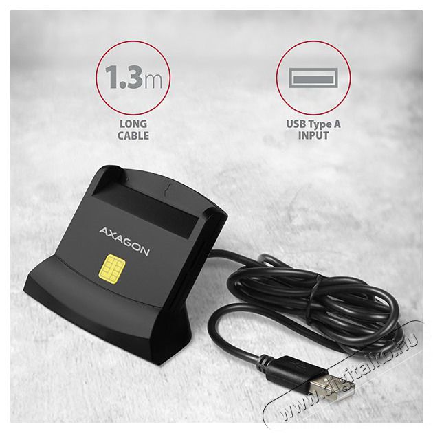 Axagon CRE-SM2 USB 2.0 Smart / ID / SD / MicroSD / SIM K&aacute;rtyaolvas&oacute; Mem&oacute;ria k&aacute;rtya / Pendrive - K&aacute;rtya olvas&oacute; - 395350