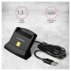 Axagon CRE-SM2 USB 2.0 Smart / ID / SD / MicroSD / SIM K&aacute;rtyaolvas&oacute; Mem&oacute;ria k&aacute;rtya / Pendrive - K&aacute;rtya olvas&oacute; - 395350