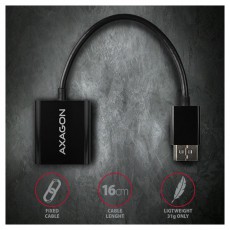 Axagon RVD-VGN Displayport - VGA Adapter Tv kieg&eacute;sz&iacute;tők - K&aacute;bel / csatlakoz&oacute; - Csatlakoz&oacute; / eloszt&oacute; / &aacute;talak&iacute;t&oacute; - 395418