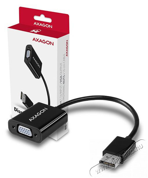 Axagon RVD-VGN Displayport - VGA Adapter Tv kieg&eacute;sz&iacute;tők - K&aacute;bel / csatlakoz&oacute; - Csatlakoz&oacute; / eloszt&oacute; / &aacute;talak&iacute;t&oacute; - 395418