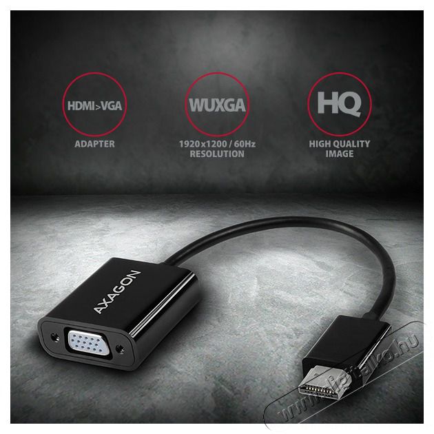 Axagon RVH-VGN HDMI - VGA adapter Tv kieg&eacute;sz&iacute;tők - K&aacute;bel / csatlakoz&oacute; - Csatlakoz&oacute; / eloszt&oacute; / &aacute;talak&iacute;t&oacute; - 395422