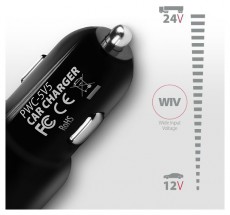 Axagon PWC-5V5 2.4A + 2.4A fekete aut&oacute;s t&ouml;ltő Aut&oacute;hifi / Aut&oacute; felszerel&eacute;s - Aut&oacute;s t&ouml;ltő / szivargy&uacute;jt&oacute; adapter - 412851
