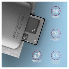 Axagon CRE-S3C USB-C 3.2 SD/microSD/CF k&uuml;lső k&aacute;rtyaolvas&oacute; Mem&oacute;ria k&aacute;rtya / Pendrive - K&aacute;rtya olvas&oacute; - 453166