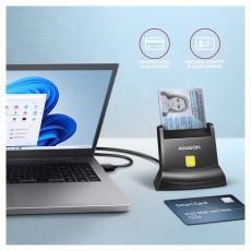 Axagon CRE-SM4N USB Smart card StandReader okos k&aacute;rtyaolvas&oacute; Mem&oacute;ria k&aacute;rtya / Pendrive - K&aacute;rtya olvas&oacute; - 459131