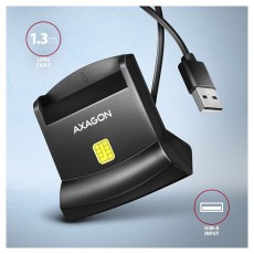 Axagon CRE-SM4N USB Smart card StandReader okos k&aacute;rtyaolvas&oacute; Mem&oacute;ria k&aacute;rtya / Pendrive - K&aacute;rtya olvas&oacute; - 459131