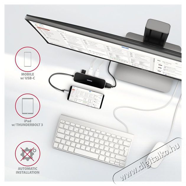 Axagon HMC-6H4A SuperSpeed USB-C COMBO 6in1 hub Iroda &eacute;s sz&aacute;m&iacute;t&aacute;stechnika - Egy&eacute;b sz&aacute;m&iacute;t&aacute;stechnikai term&eacute;k - 459259