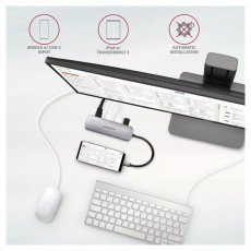 Axagon HMC-HCR3A SuperSpeed USB-C COMBO 5in1 HUB Iroda &eacute;s sz&aacute;m&iacute;t&aacute;stechnika - Sz&aacute;m&iacute;t&oacute;g&eacute;p tartoz&eacute;k - USB k&aacute;bel - 458801
