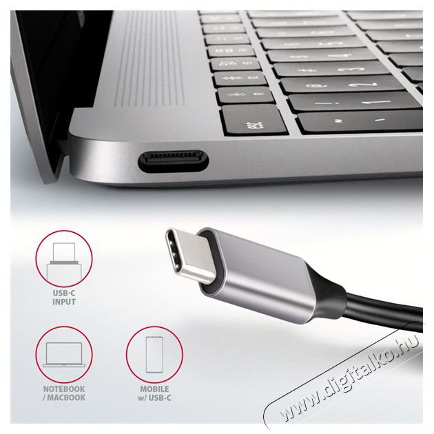 Axagon HMC-HCR3A SuperSpeed USB-C COMBO 5in1 HUB Iroda &eacute;s sz&aacute;m&iacute;t&aacute;stechnika - Sz&aacute;m&iacute;t&oacute;g&eacute;p tartoz&eacute;k - USB k&aacute;bel - 458801
