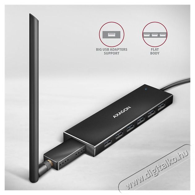 Axagon HUE-F7A SuperSpeed USB-A FLAT hub Iroda &eacute;s sz&aacute;m&iacute;t&aacute;stechnika - Egy&eacute;b sz&aacute;m&iacute;t&aacute;stechnikai term&eacute;k - 459257