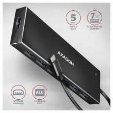Axagon HUE-F7C SuperSpeed USB-C FLAT CHARGING hub Iroda &eacute;s sz&aacute;m&iacute;t&aacute;stechnika - Egy&eacute;b sz&aacute;m&iacute;t&aacute;stechnikai term&eacute;k - 459258
