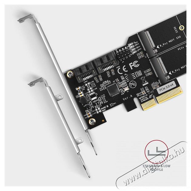 Axagon PCES-SA4M2 2db belső SATAIII portos + 2db SATA M.2 foglalat PCI-Express k&aacute;rtya Iroda &eacute;s sz&aacute;m&iacute;t&aacute;stechnika - Egy&eacute;b sz&aacute;m&iacute;t&aacute;stechnikai term&eacute;k - 458798