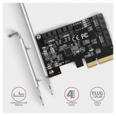 Axagon PCES-SA4X4 4db belső SATAIII portos PCI-Express k&aacute;rtya Iroda &eacute;s sz&aacute;m&iacute;t&aacute;stechnika - Egy&eacute;b sz&aacute;m&iacute;t&aacute;stechnikai term&eacute;k - 458806