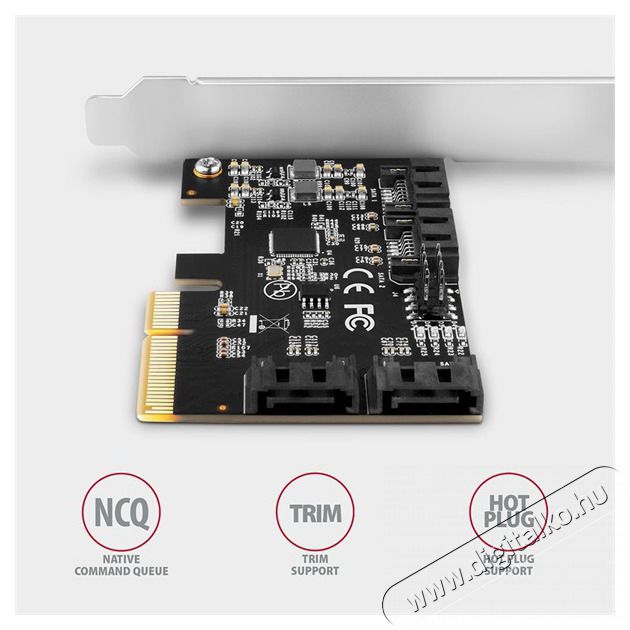 Axagon PCES-SA4X4 4db belső SATAIII portos PCI-Express k&aacute;rtya Iroda &eacute;s sz&aacute;m&iacute;t&aacute;stechnika - Egy&eacute;b sz&aacute;m&iacute;t&aacute;stechnikai term&eacute;k - 458806